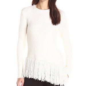 Theory Hudina R Damper Fringe-Hem Sweater